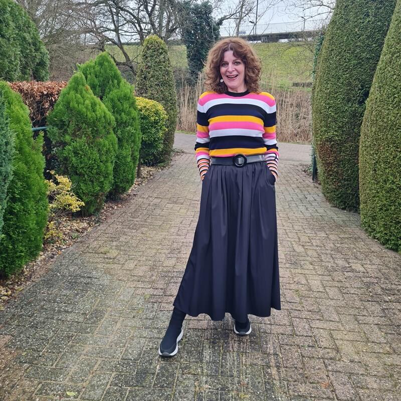 Elevate your look with a striped jumper