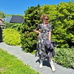 How to style a classic dress with cowboy boots